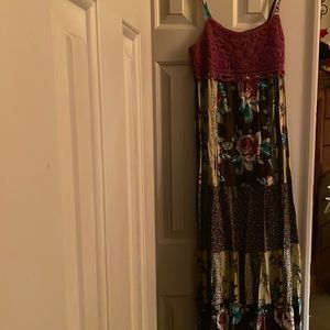 Mossimo supply co., XL, summer dress lace top, multi color bottom.